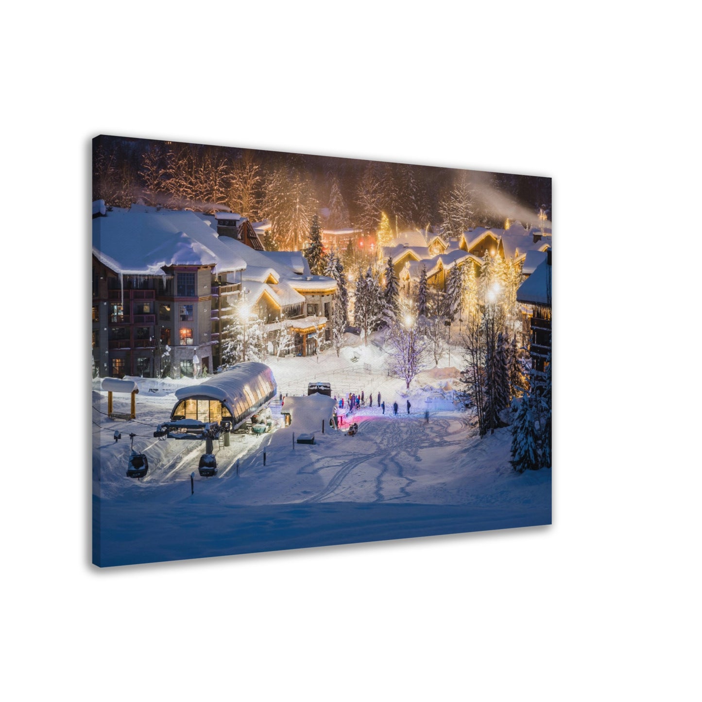 Whistler Creekside Village and Gondola - Early Morning View - Canvas Print - Whistler Blackcomb, British Columbia, Canada