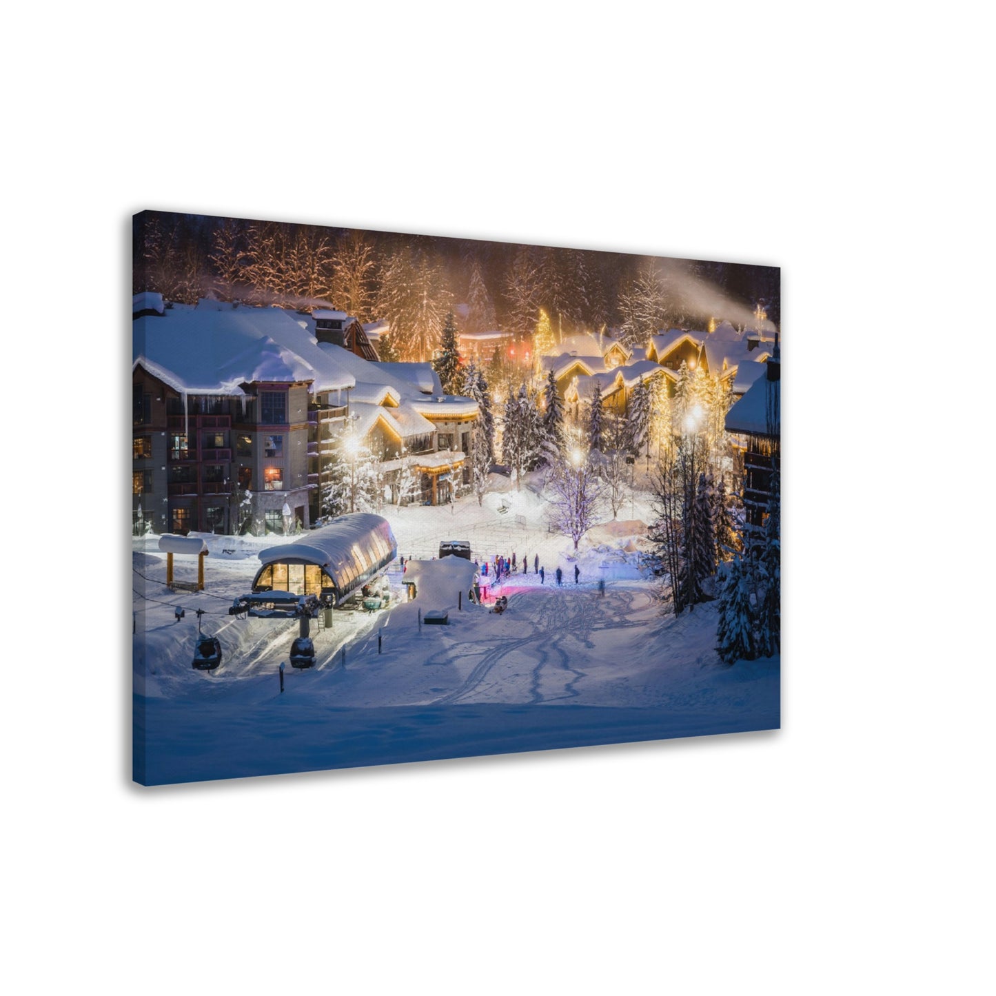 Whistler Creekside Village and Gondola - Early Morning View - Canvas Print - Whistler Blackcomb, British Columbia, Canada